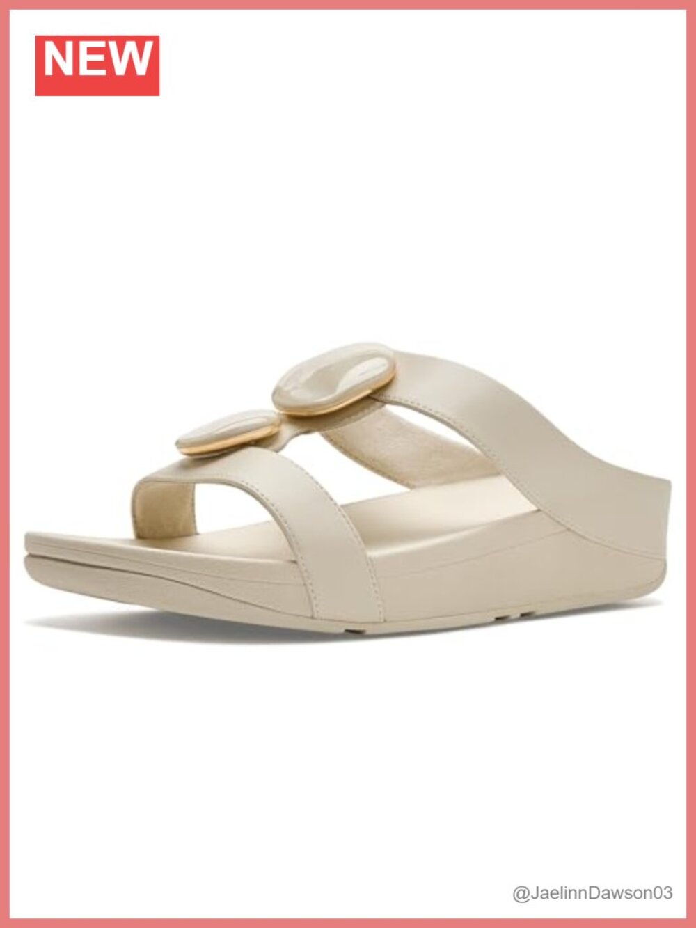 Faux Leather Marble H-Bar Slide Sandals Cushioned Wedge